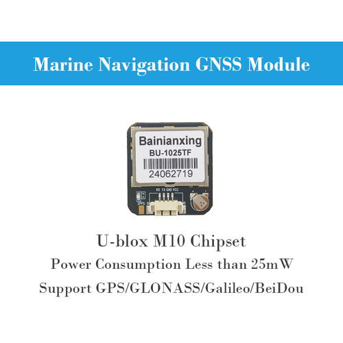 Marine Navigation GNSS Module BU-1025TF with U-blox M10 Chipset on a white background