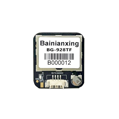 Bainianxing GPS module with barcode on a white background