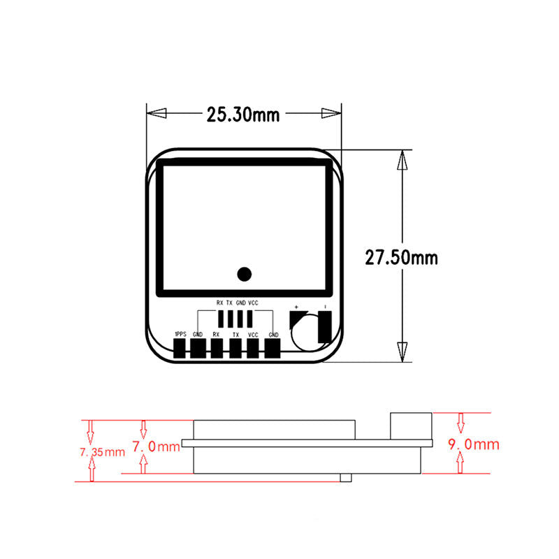 Bainianxing 25Hz GNSS Module UBLOX UBX-M9140-KB GPS Module for UAV and Bait Boat